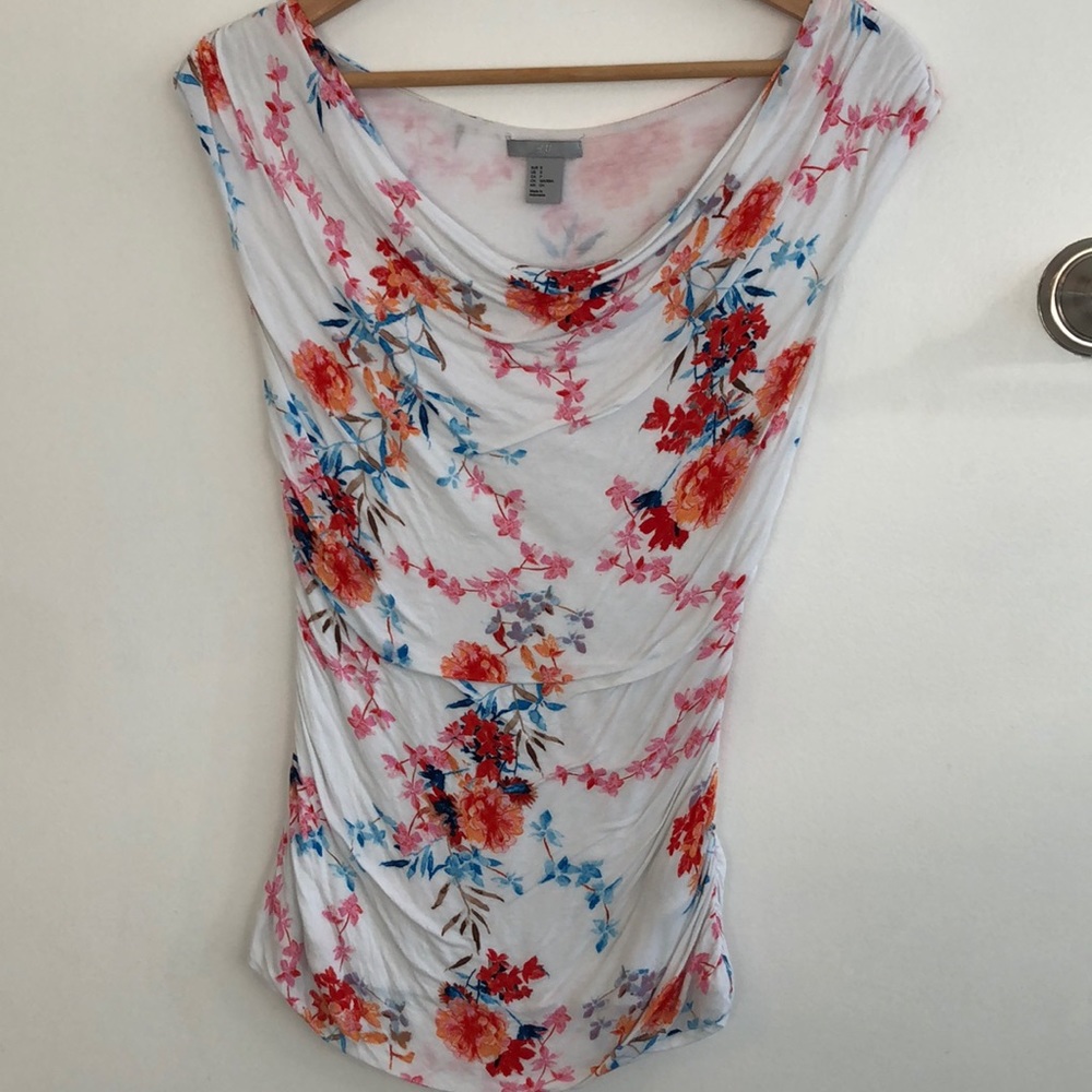 White Floral H&M Blouse